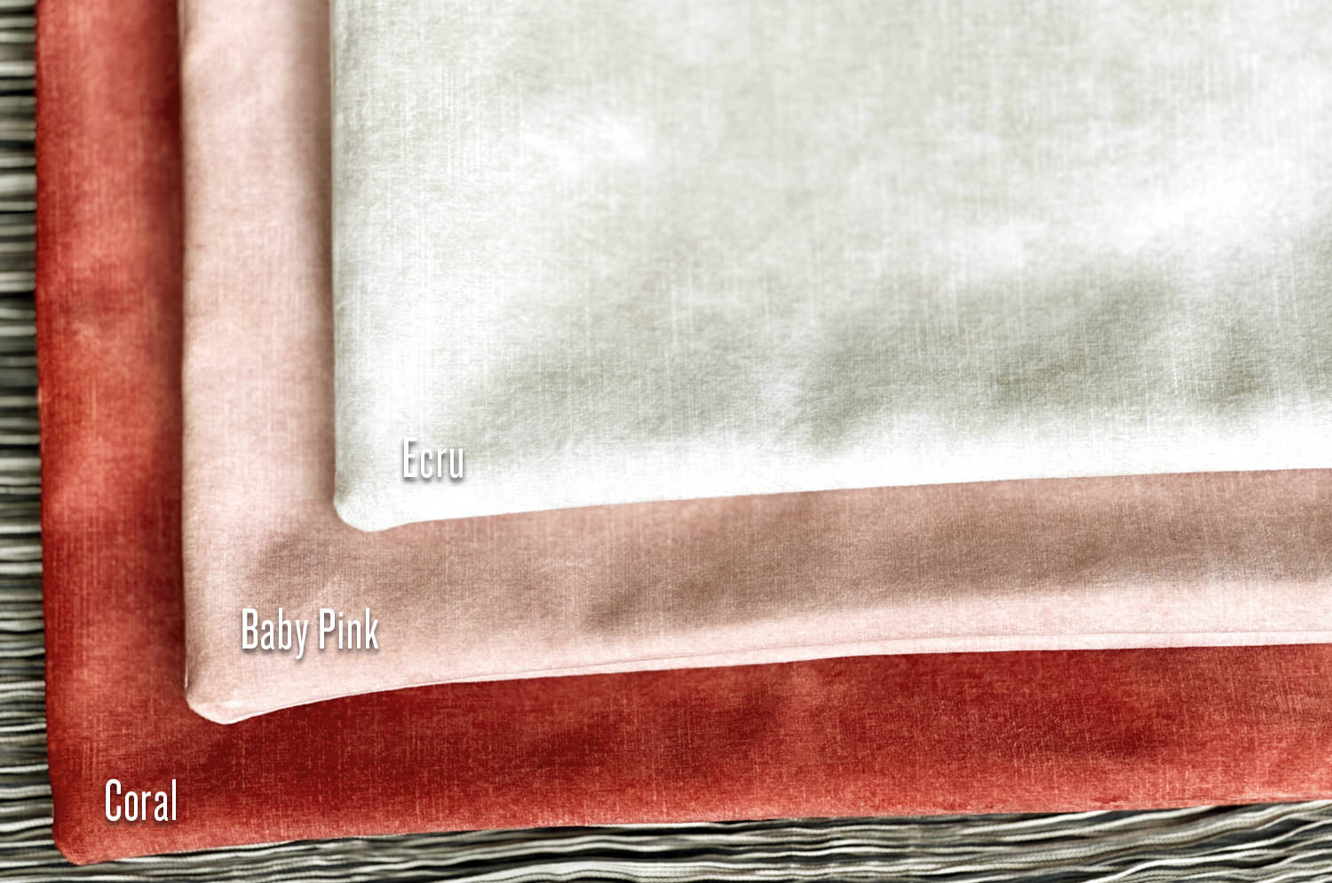 The PrintedVelvet プリントベルベット クッションカバー (Coral) 50×50cm - HOUSE OF JAPAN Shop