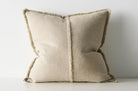 The Pure Fringe 自然素材フリンジ付きクッションカバー リネン&コットン (Natural) 50×50cm - HOUSE OF JAPAN Shop