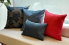 The Rebecca レベッカ なめらか起毛スエード クッション (denim) 45×30cm 中材付 - HOUSE OF JAPAN Shop