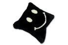The SMILE 『ニコフェイス®』 スマイル ムートン クッション (ブラック) 35×35cm 中材付 - HOUSE OF JAPAN Shop