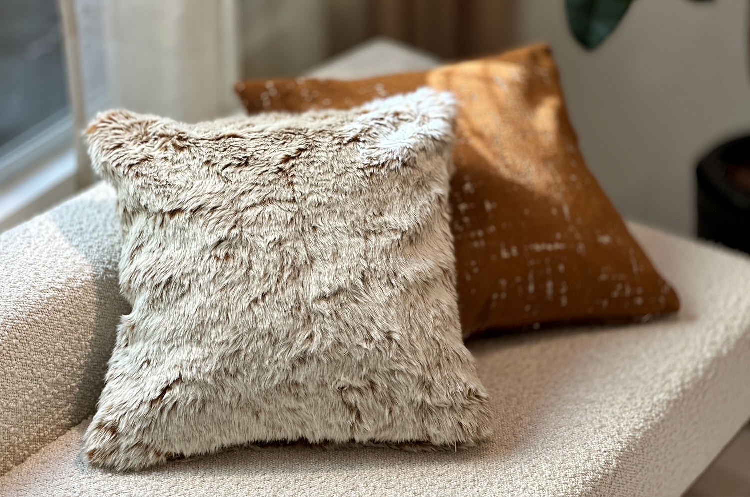 The Snow Top スノートップ エコファークッションカバー（Caramel）40×40cm - HOUSE OF JAPAN Shop