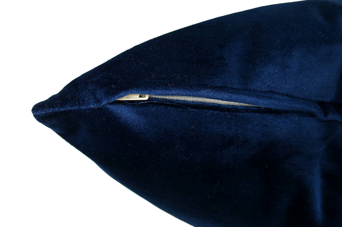 The Soft Velvet ソフトベルベット クッション Imperial Navy(インペリアルネイビー) 45×30cm 中材付 - HOUSE OF JAPAN Shop