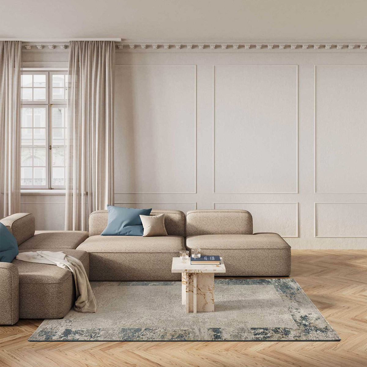 VILLE FENÊTRE Rug 7777 ヴィルヘネト ラグ | MANAS（マナス） - HOUSE OF JAPAN Shop